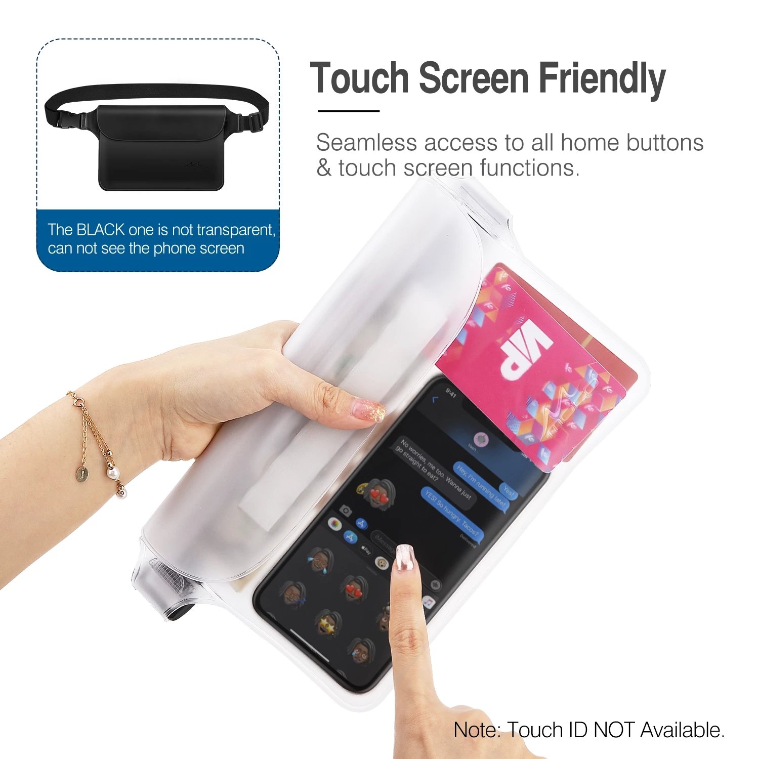 PVC Large Waterproof Phone Pouch Fanny Pack Floating Dry Bag Swimming Waist Bag Underwater Ski Drift Diving for iPhone