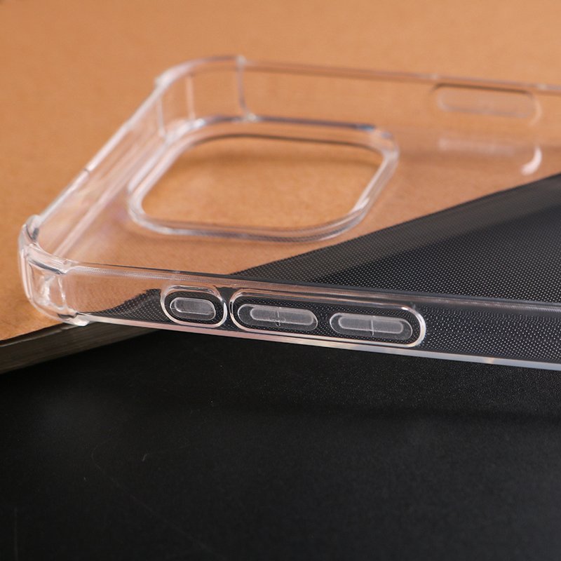 TPU Clear Shockproof Mobile Phone Case For iPhone 14 15 16 Pro Max Plus Transparent Soft Silicone Back Cover