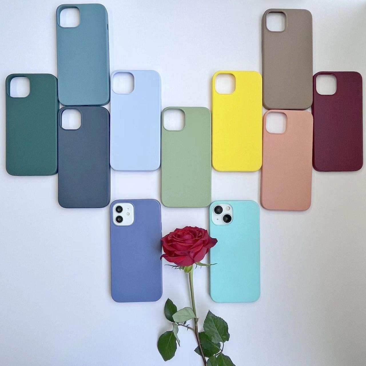 Popular Mobile Phone Case For iPhone 13 14 15 Pro Max Liquid Silicone TPU Phone Case For iPhone X XS MAX TPU Mobile Phone Cover