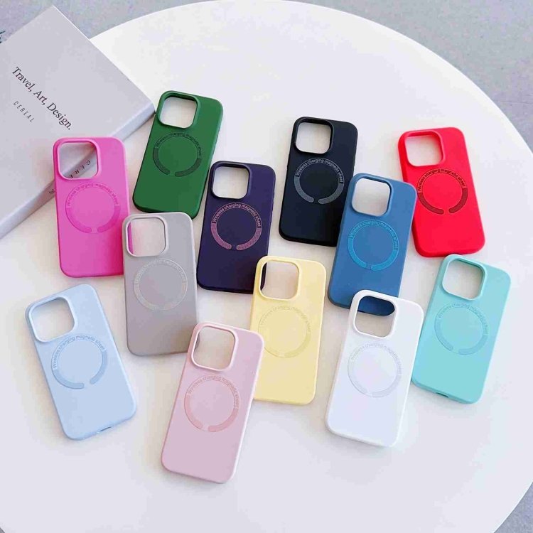 Hot Sale ins Design Wireless Charging Magnetic Silicone Case for iPhone 16/16Pro Max/16Pro Classic Style with Boxed Package