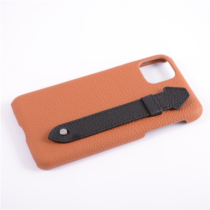 Genuine Leather Smartphone Mobile Phone Case Cover With Handle For Iphone 12 13 14 15 pro Max 14 Plus