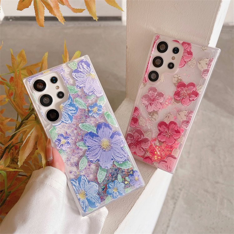 Fashion Luxury Luminous Quicksand Cell Phone Cover for Galaxy S23 Ultra S22 plus Note20 S21 FE A13 A14 A53 A23 Mobile Phone Case