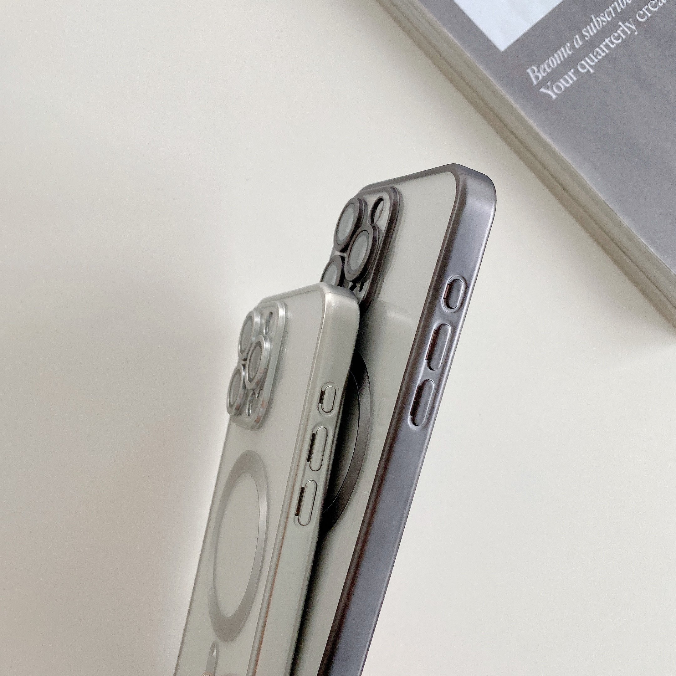 Leyi newest cover Transparent TPU magnetic camera protector for wireless charger phone case For iPhone 15 14 pro max 13