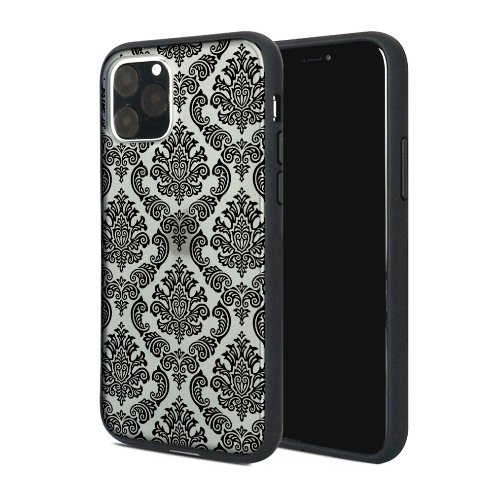 Black lace flower Mandala Retro Mobile phone case For iPhone 14 pro max