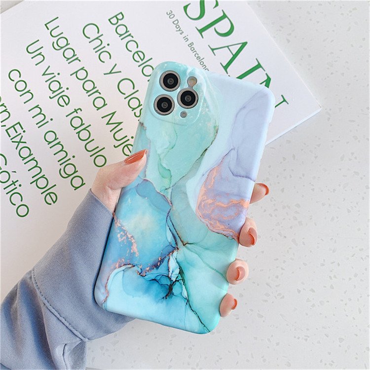 Hot Vintage Marble Mobile Phone Case For iPhone 16 Pro Max 15 14 13 12 11 XR XS Max 7 8 Plus Luxury Camera Protective IMD Cover