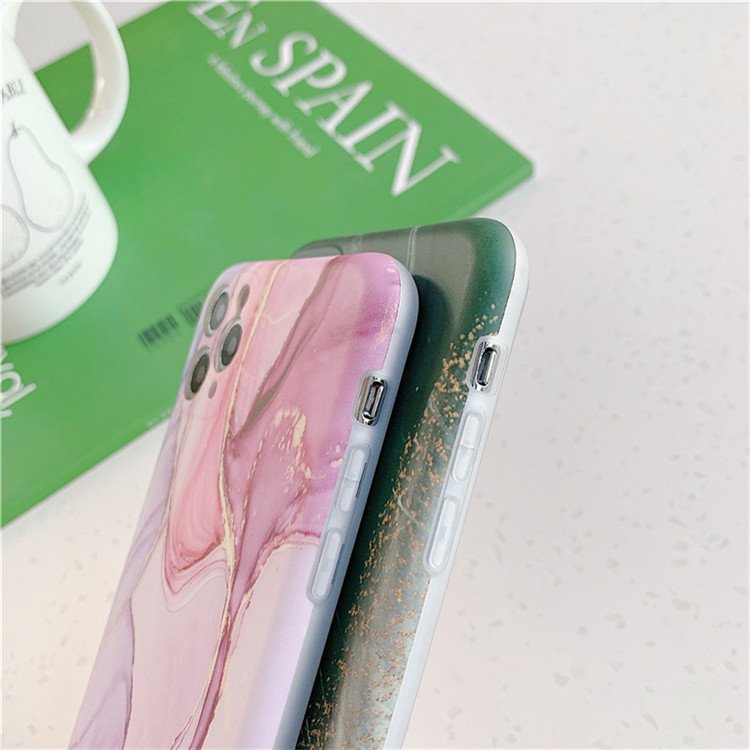 Hot Vintage Marble Mobile Phone Case For iPhone 16 Pro Max 15 14 13 12 11 XR XS Max 7 8 Plus Luxury Camera Protective IMD Cover