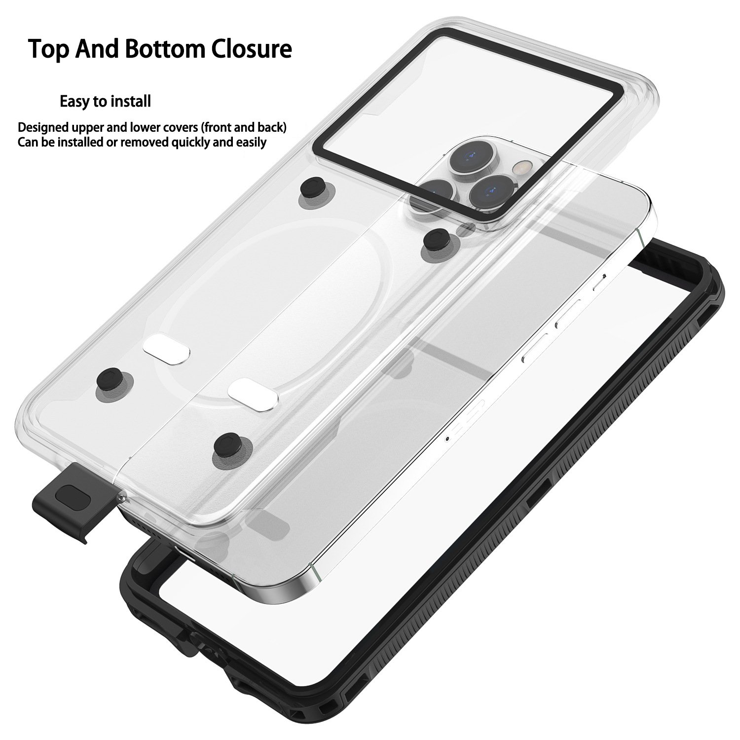 Shockproof ip68 waterproof Universal phone case for iphone 12 13 14 15 samsung redmi vivo waterproof case