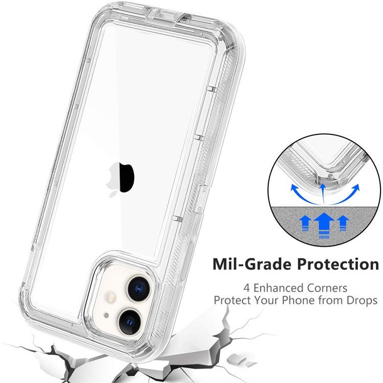Transparent Armor Case 3 in 1 For iPhone 13 Pro Max Shockproof Hybrid Bumper Cover For iPhone 12 11 Samsung S21 S20 Cell Phone