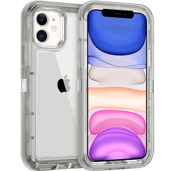 Transparent Armor Case 3 in 1 For iPhone 13 Pro Max Shockproof Hybrid Bumper Cover For iPhone 12 11 Samsung S21 S20 Cell Phone