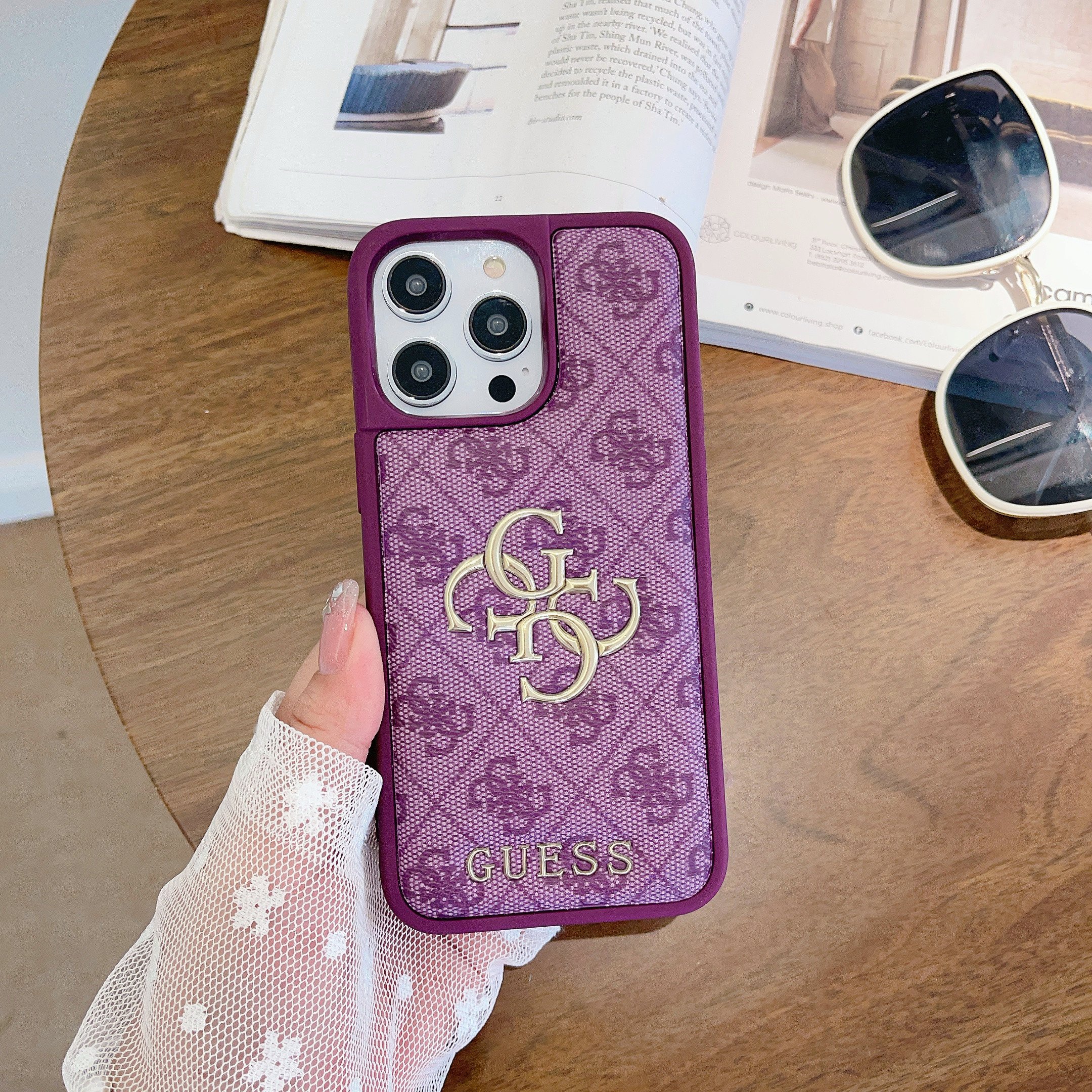 GUESS phone cases for iphone 13 Colorful Leather Mobile Phone Accessories Case Back Cover For Iphone 12 Pro Max