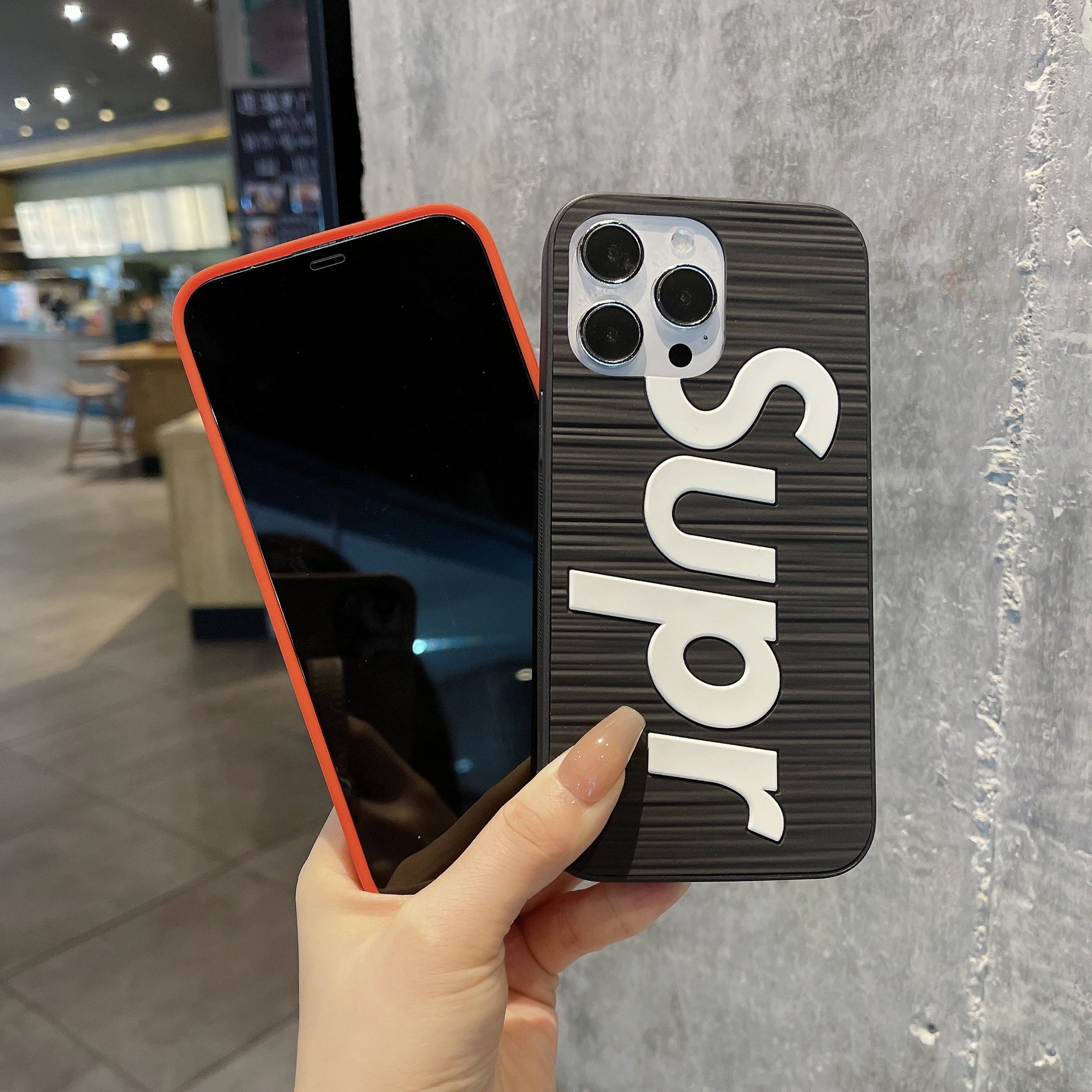 Fashion Brand SUPR 3D stereo silicone phone case for iphone 11 12 13 14 15 promax 12 13 mini anti-fall mobile phone accessories