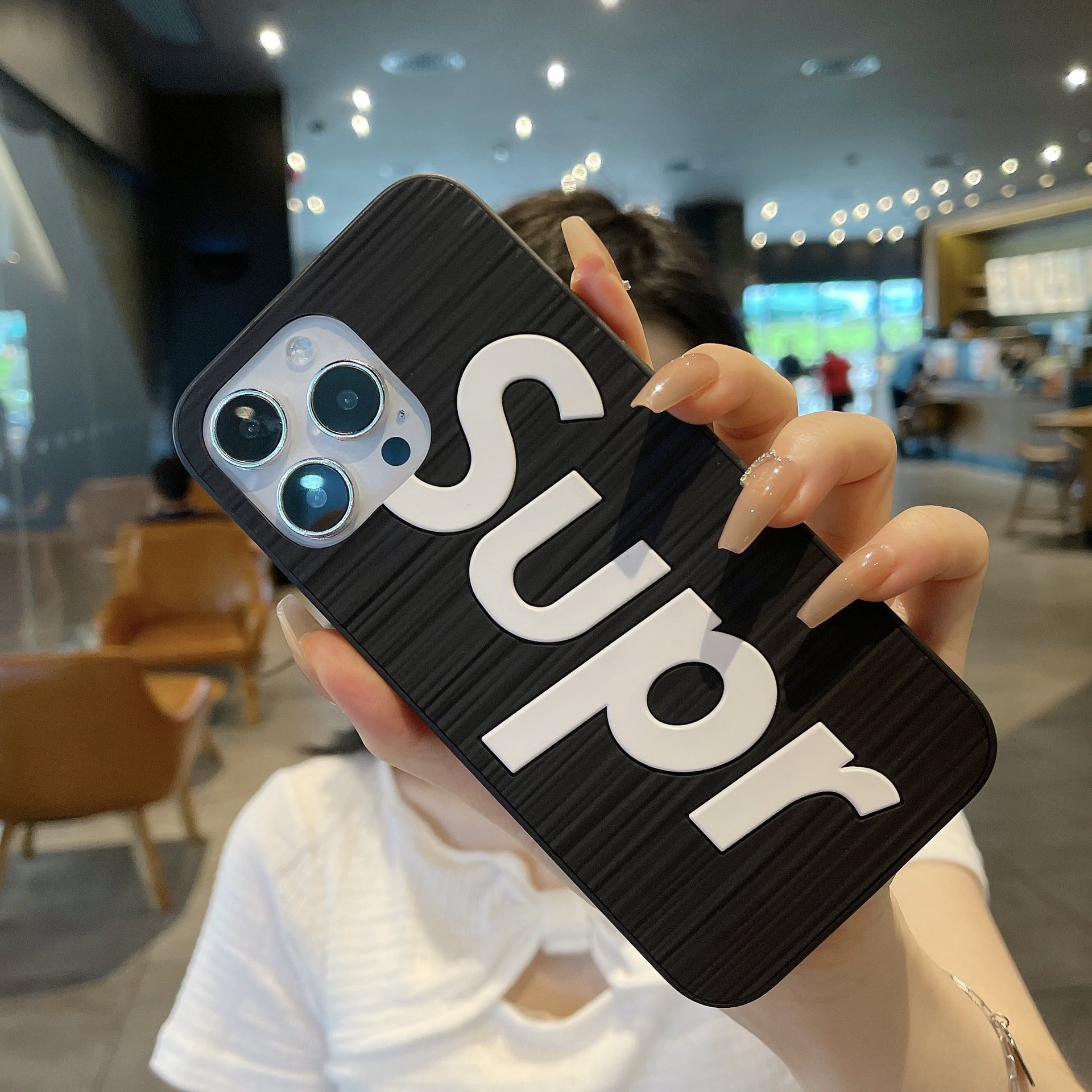 Fashion Brand SUPR 3D stereo silicone phone case for iphone 11 12 13 14 15 promax 12 13 mini anti-fall mobile phone accessories