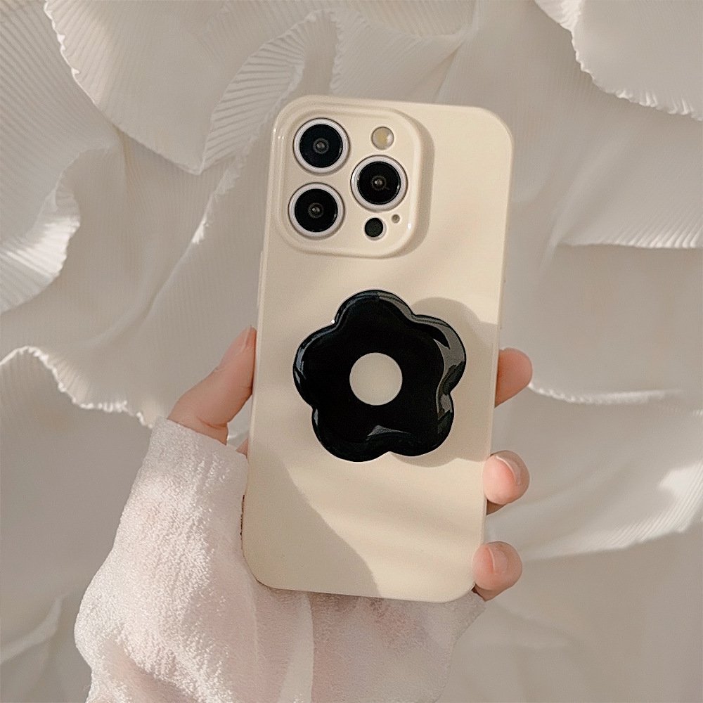 SHKL Wholesale Mobile Phone Case Cover Bag Cases Black Flower Cute Stand TPU Waterproof Clear Design 13 14 15 Pro Max For iphone