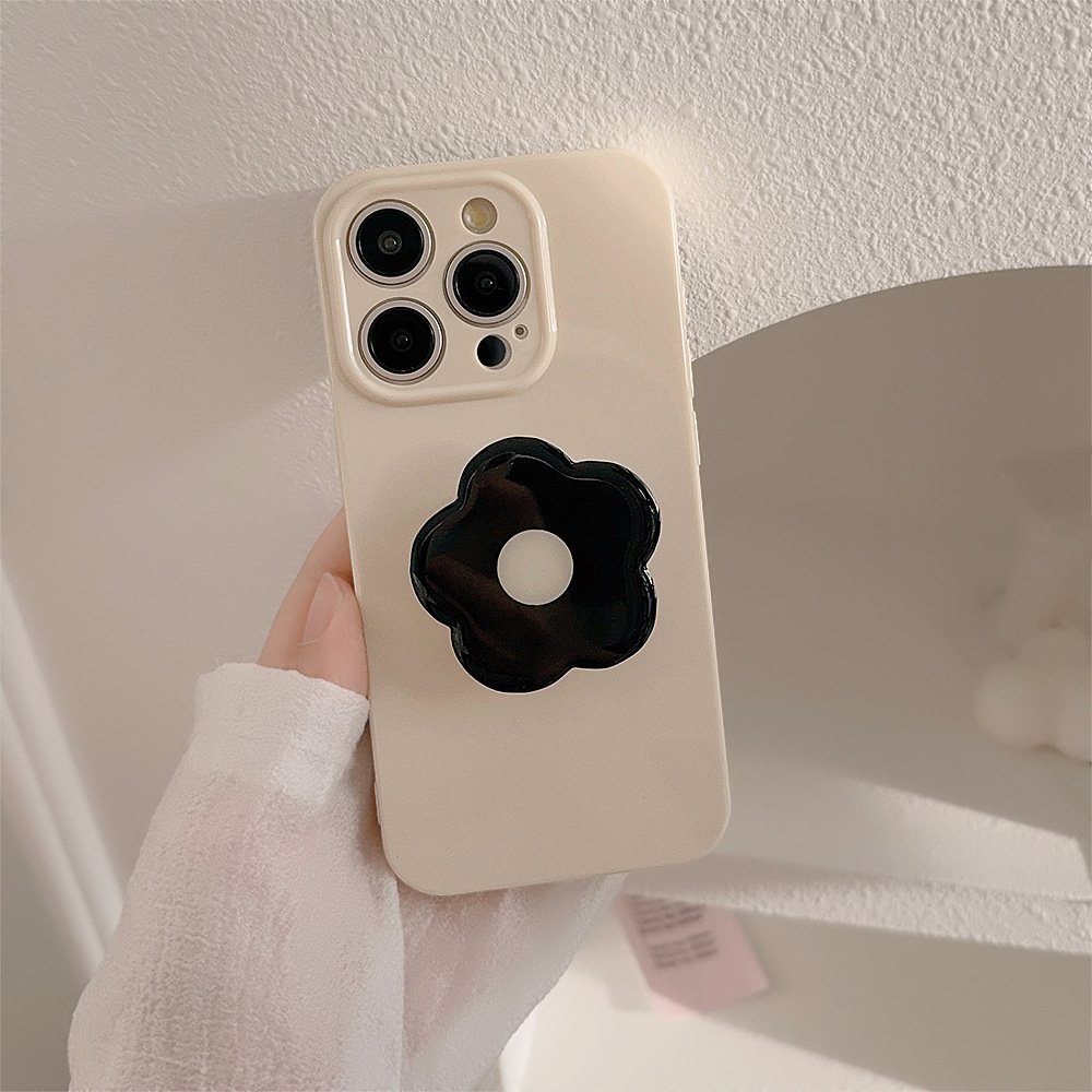 SHKL Wholesale Mobile Phone Case Cover Bag Cases Black Flower Cute Stand TPU Waterproof Clear Design 13 14 15 Pro Max For iphone