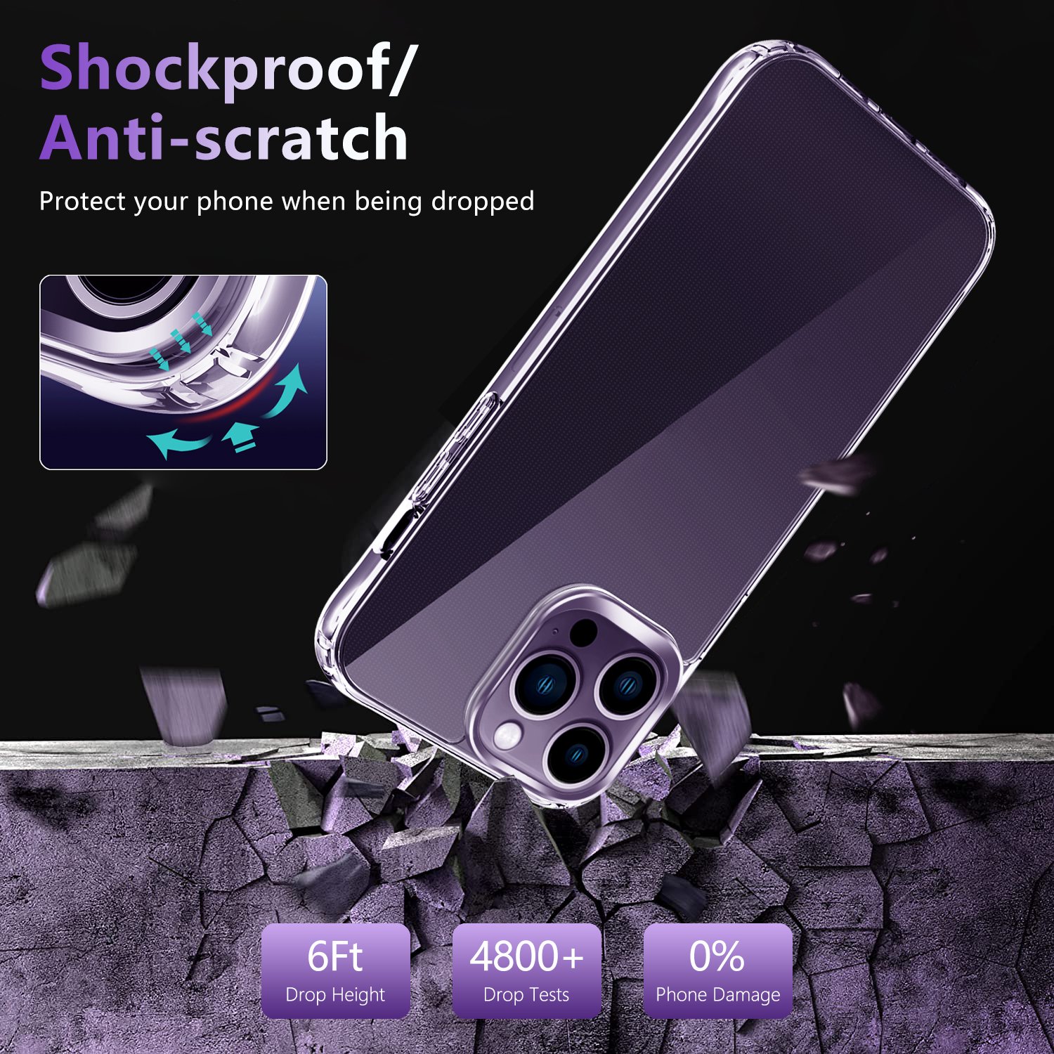 5 In 1 3 In 1 Buddle Shockproof Acrylic High Clear Phone Case For Iphone 12 14 16 Pro Max With Screen Protector Lens Protector