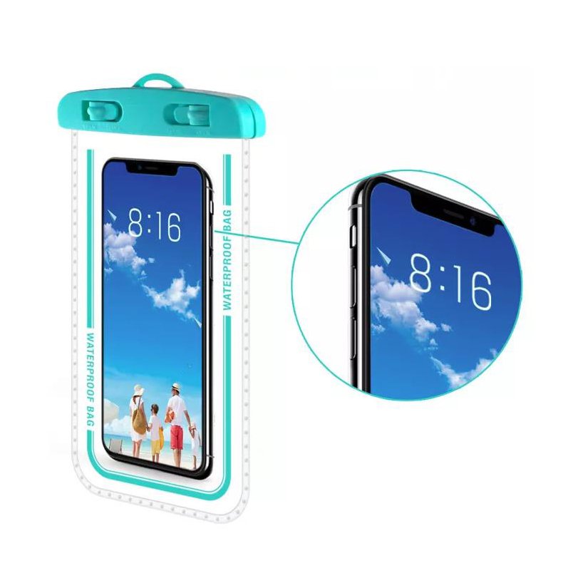 OEM Waterproof Bag Mobile Phone Cases Clear Swim Skiing Touchscreen Diving Pouch Case Bag With Lanyard Floating Mobile Pouches
