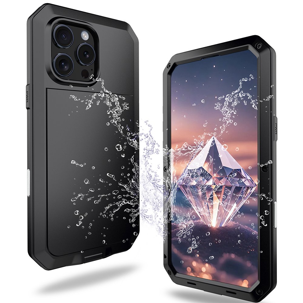 TENCHEN IP54 protection waterproof metal mobile phone case for iPhone 16 pro max