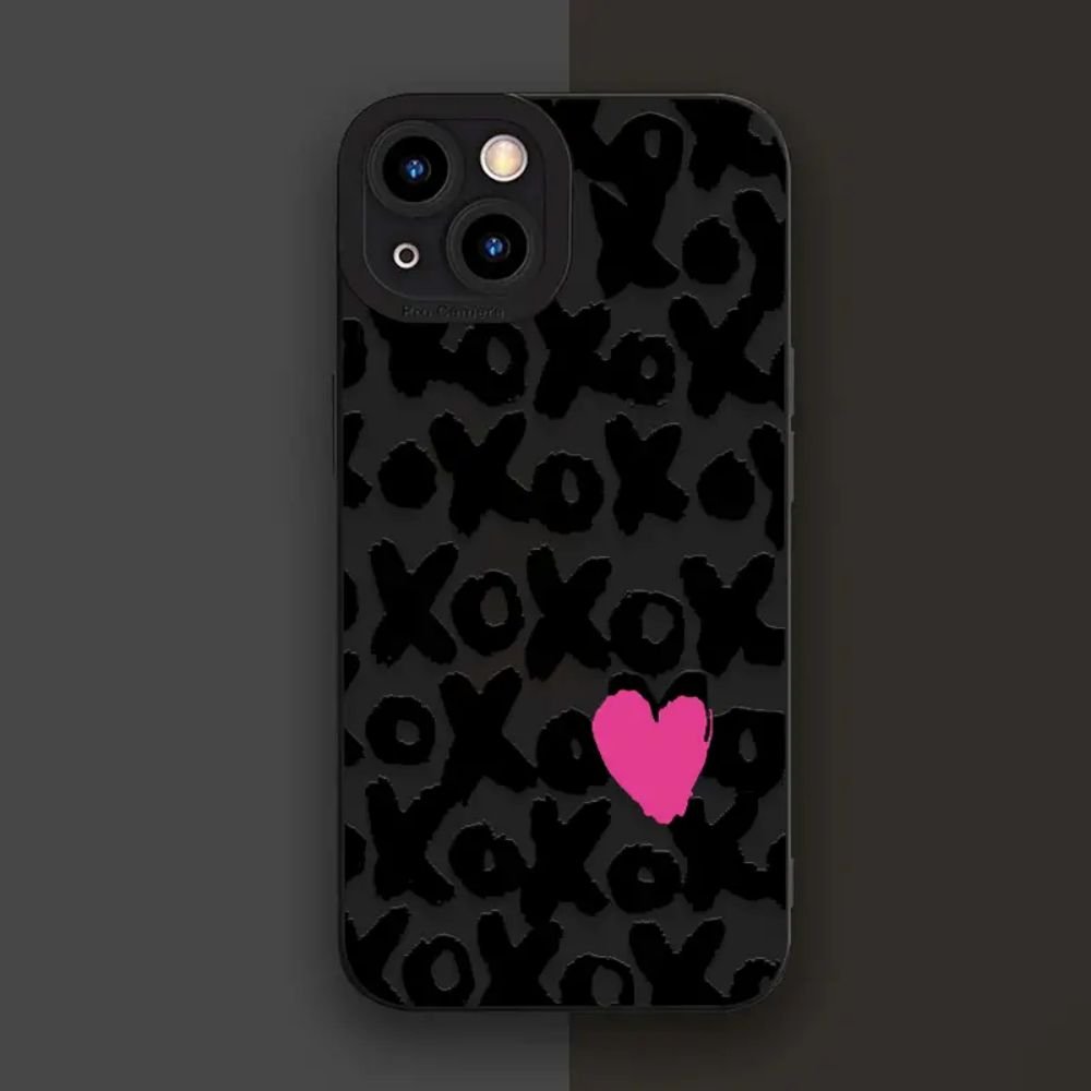 Multi-Series Anti Heart Pattern Print Phone Case For IPhone 14 Pro MAX 12 13 Mini X XR XS MAX SE