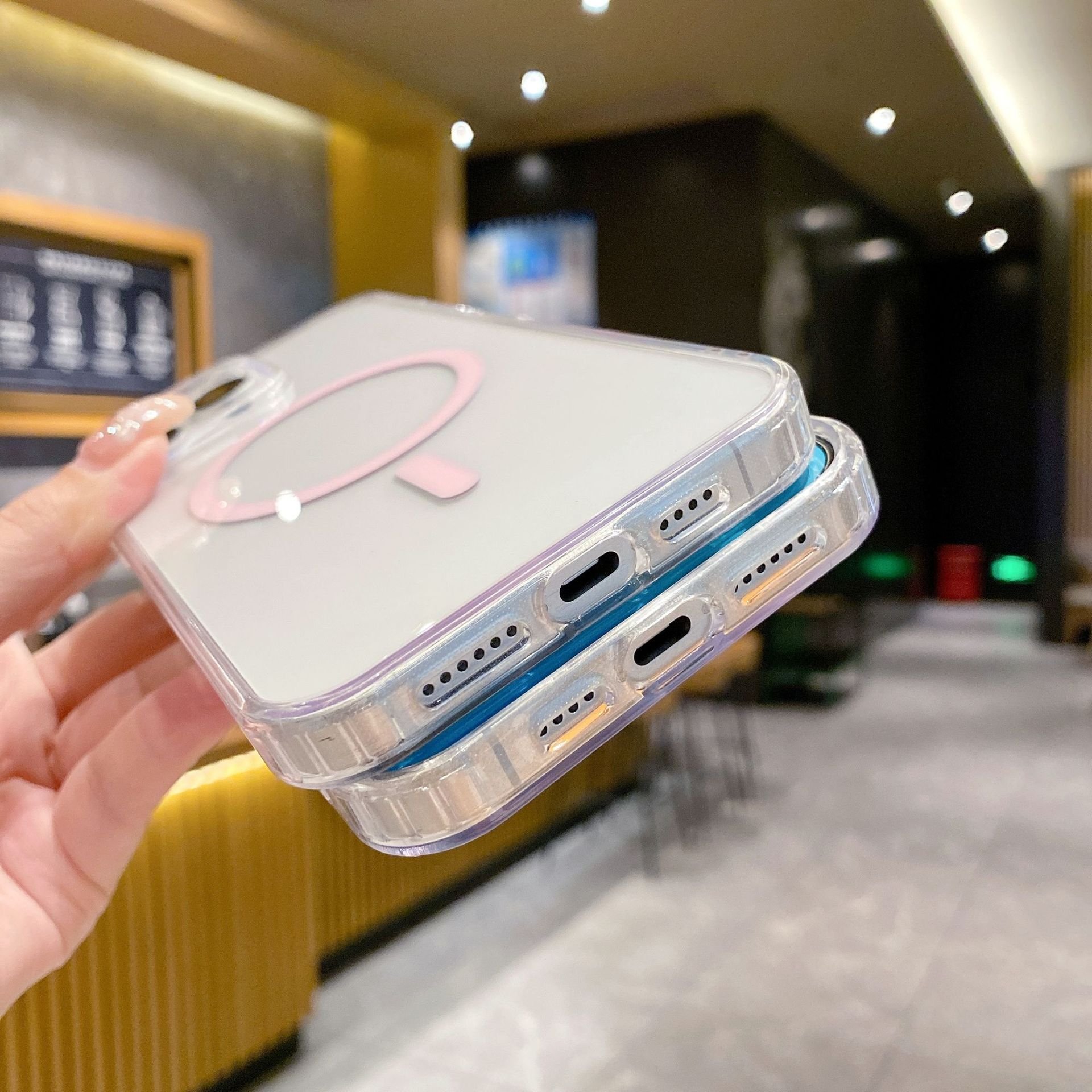 New Designs Transparent Magnetic Mobile Phone Case for iPhone 16/16 Pro/16 Pro Max
