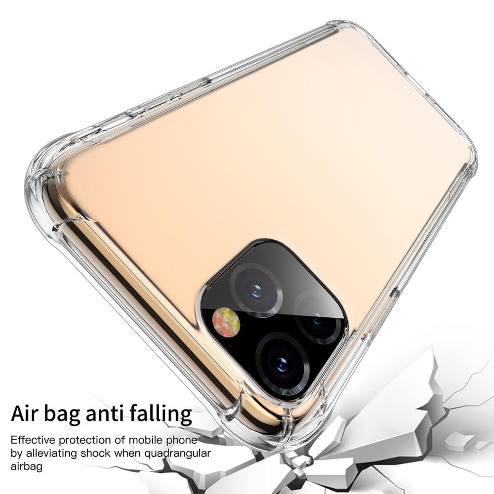 For iPhone 12 Pro 12 Pro Max Dropproof Case Anti Knock Clear Soft Silicone Mobile Phone Case Cover For iPhone14 13 12 11 Xs Max