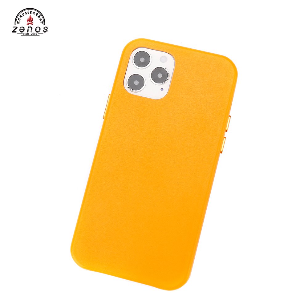 Zenos Handcrafted Fully-Wrapped PU Leather Protective Case SmartPhone Case For Iphone 12