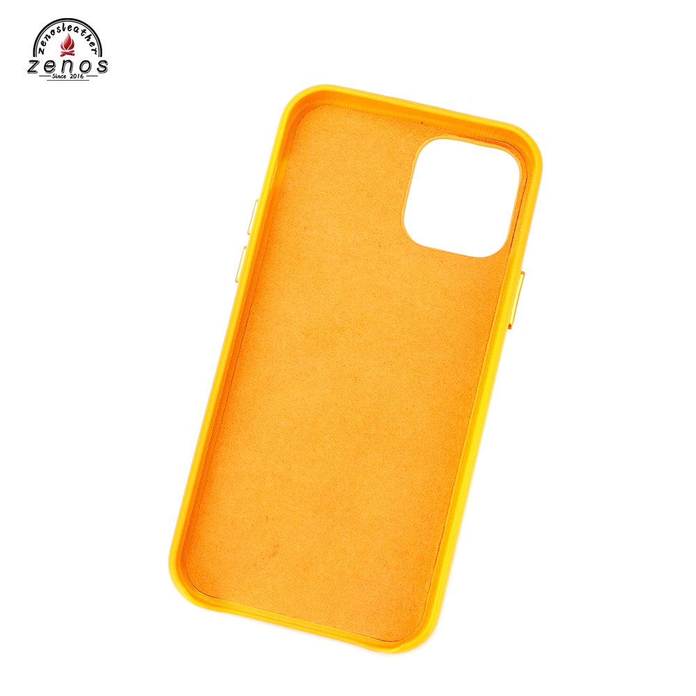 Zenos Handcrafted Fully-Wrapped PU Leather Protective Case SmartPhone Case For Iphone 12