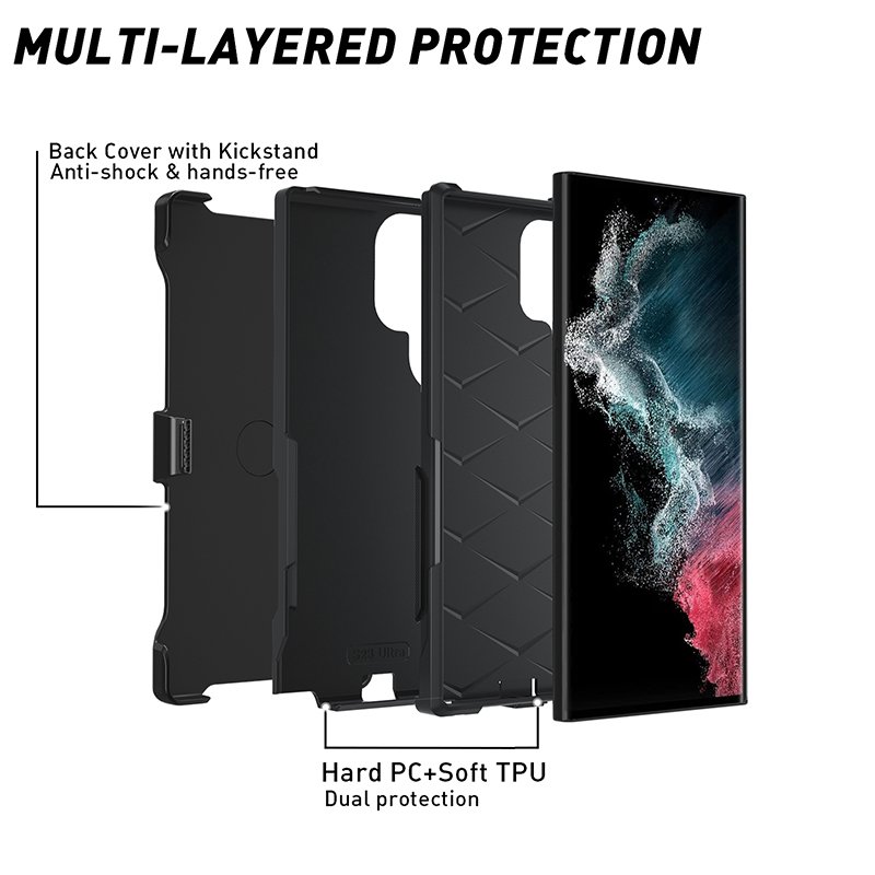 Phone Cases Accessories Shockproof TPU+PC Otterboxer Defender Phone Case For Samsung S23 S23Plus S23 Ultra