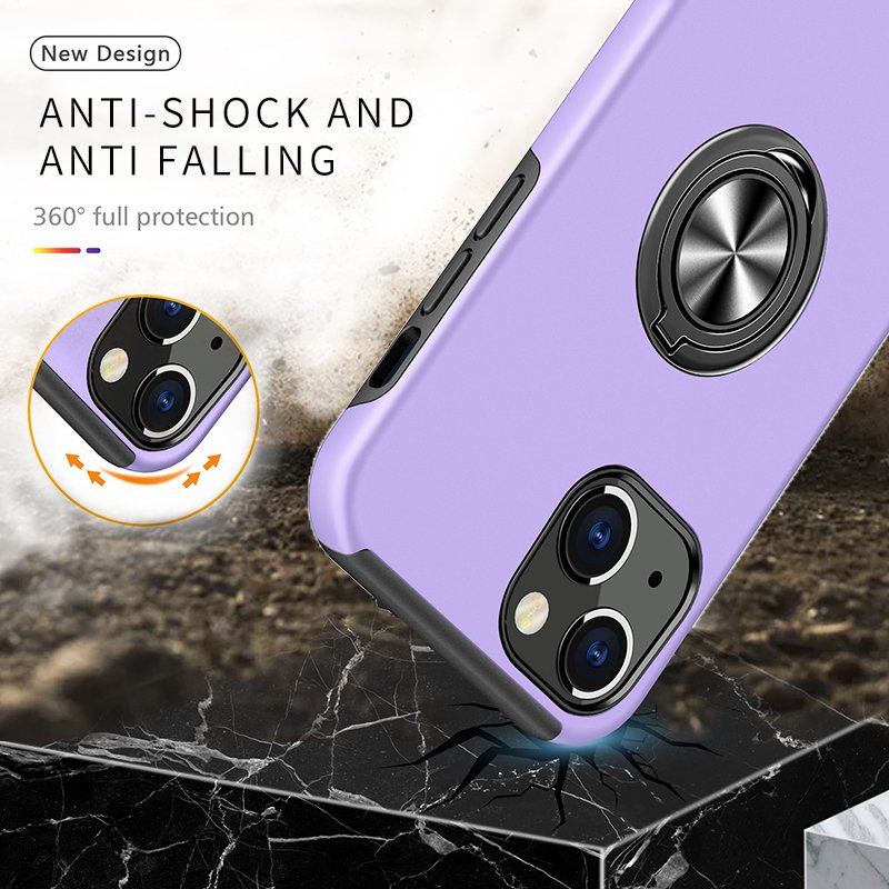 New Arrival Shockproof Designer Invisible Metal Holder Covers Soft TPU PC Back Mobile Phone Cases For iPhone 12 13 Mini Pro Max