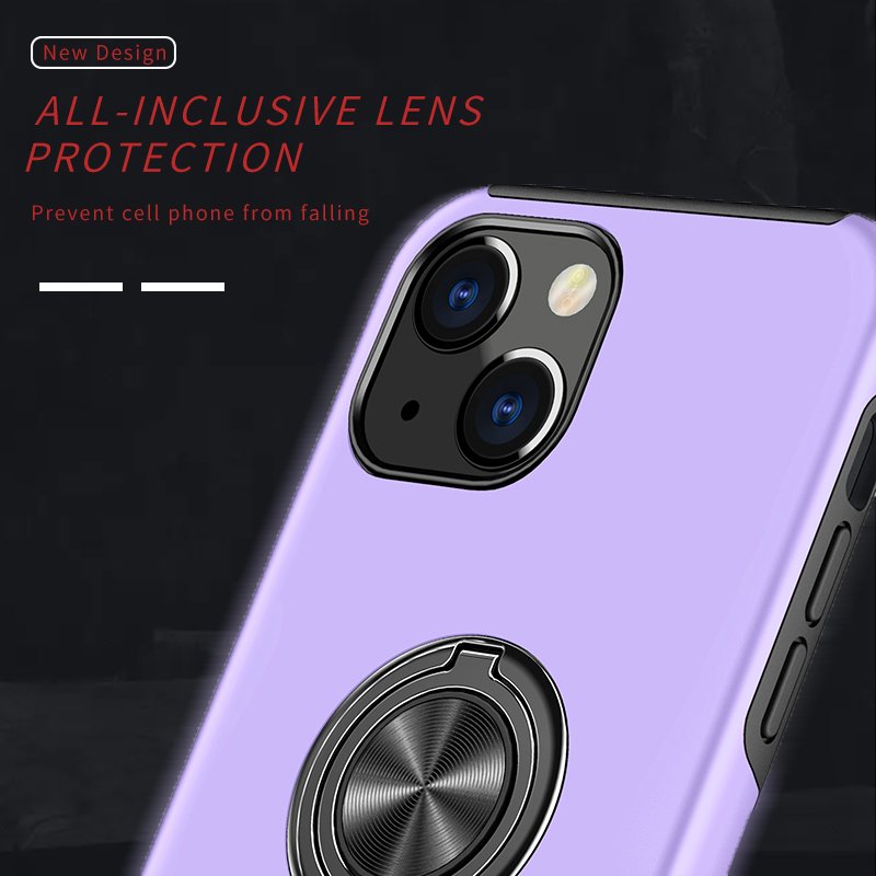 New Arrival Shockproof Designer Invisible Metal Holder Covers Soft TPU PC Back Mobile Phone Cases For iPhone 12 13 Mini Pro Max