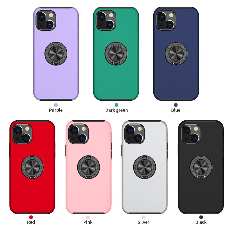 New Arrival Shockproof Designer Invisible Metal Holder Covers Soft TPU PC Back Mobile Phone Cases For iPhone 12 13 Mini Pro Max