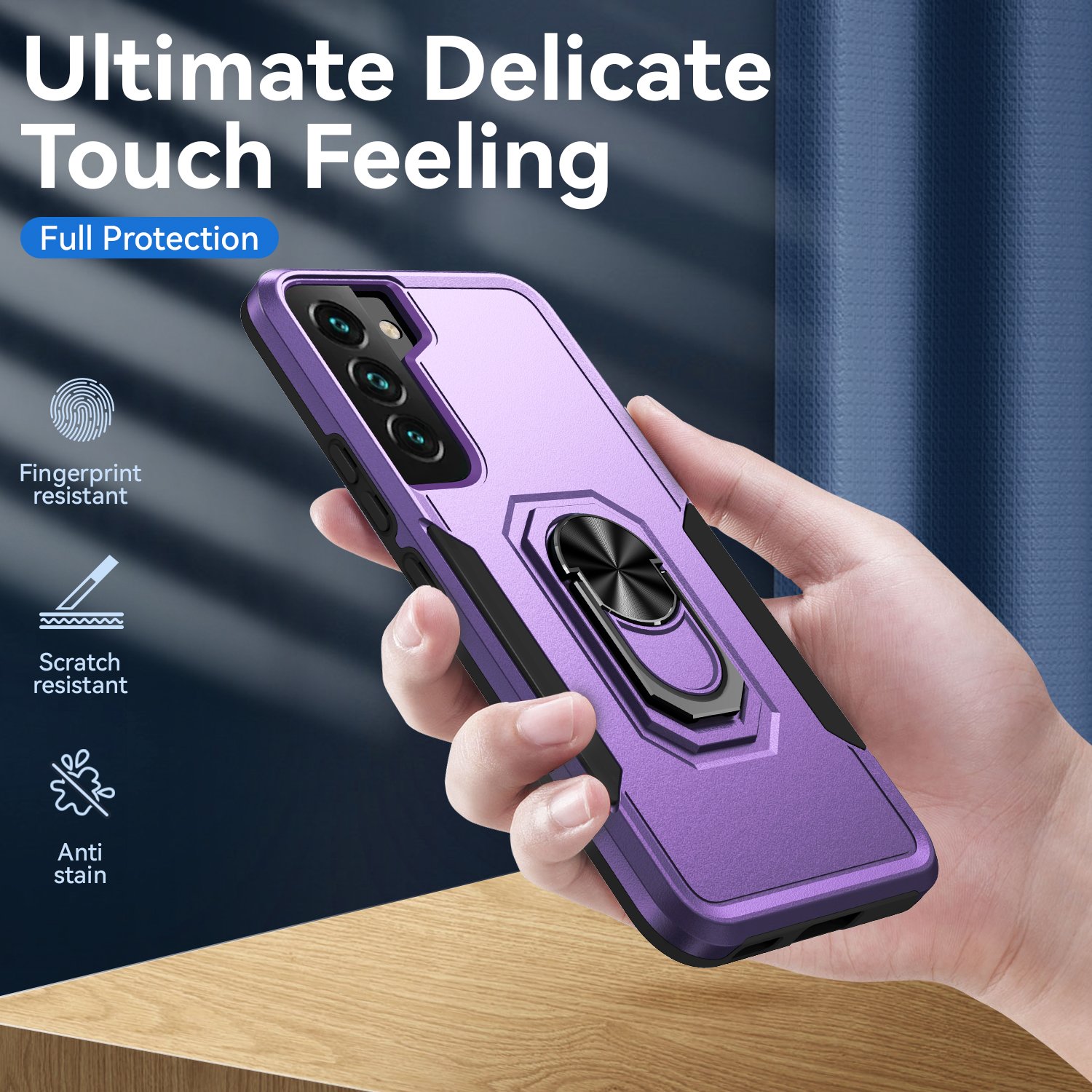 Hot Selling 2 in 1 Symmetry 360 Full Protection Mobile Phone Case for Phone 15 14 13 7 8 x Samsung With Metal Plate