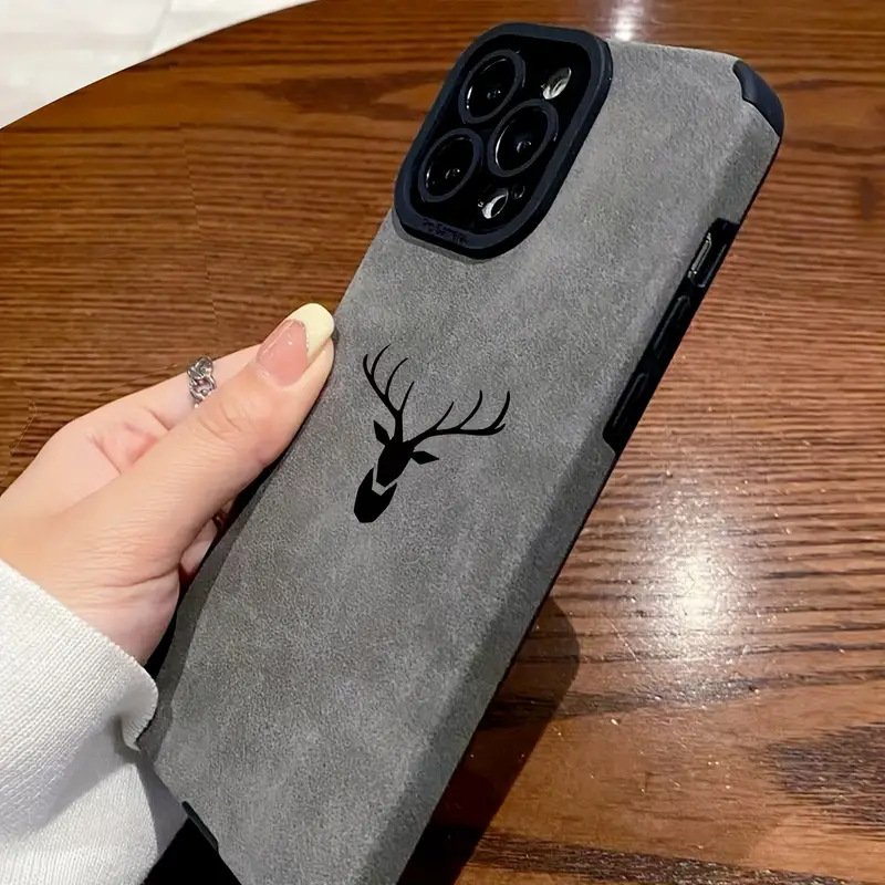 Suede Luxury Leather Deer Matte Phone Case For iPhone 11 12 13 14 15 Pro Max Bumper Cases Back Cover For iPhone 11 12 Pro Max