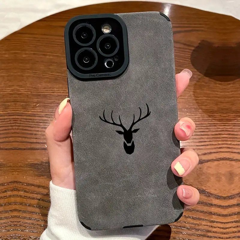 Suede Luxury Leather Deer Matte Phone Case For iPhone 11 12 13 14 15 Pro Max Bumper Cases Back Cover For iPhone 11 12 Pro Max