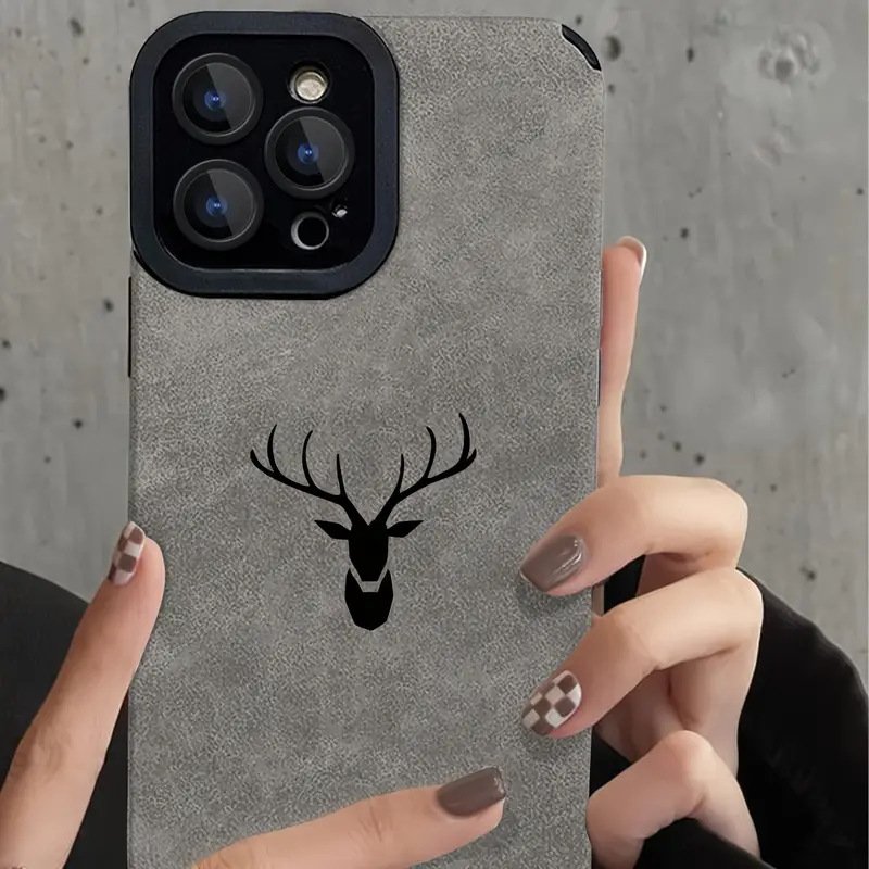 Suede Luxury Leather Deer Matte Phone Case For iPhone 11 12 13 14 15 Pro Max Bumper Cases Back Cover For iPhone 11 12 Pro Max