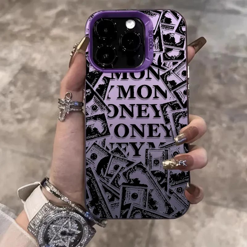 New Fashion Doodle Drawing Phone Case For IPhone 14 15 Plus 11 12 13 ProMax X XR XS Max IPhone7/8Plus Laser Plated Silicone Cove