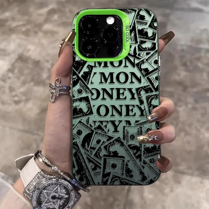 New Fashion Doodle Drawing Phone Case For IPhone 14 15 Plus 11 12 13 ProMax X XR XS Max IPhone7/8Plus Laser Plated Silicone Cove