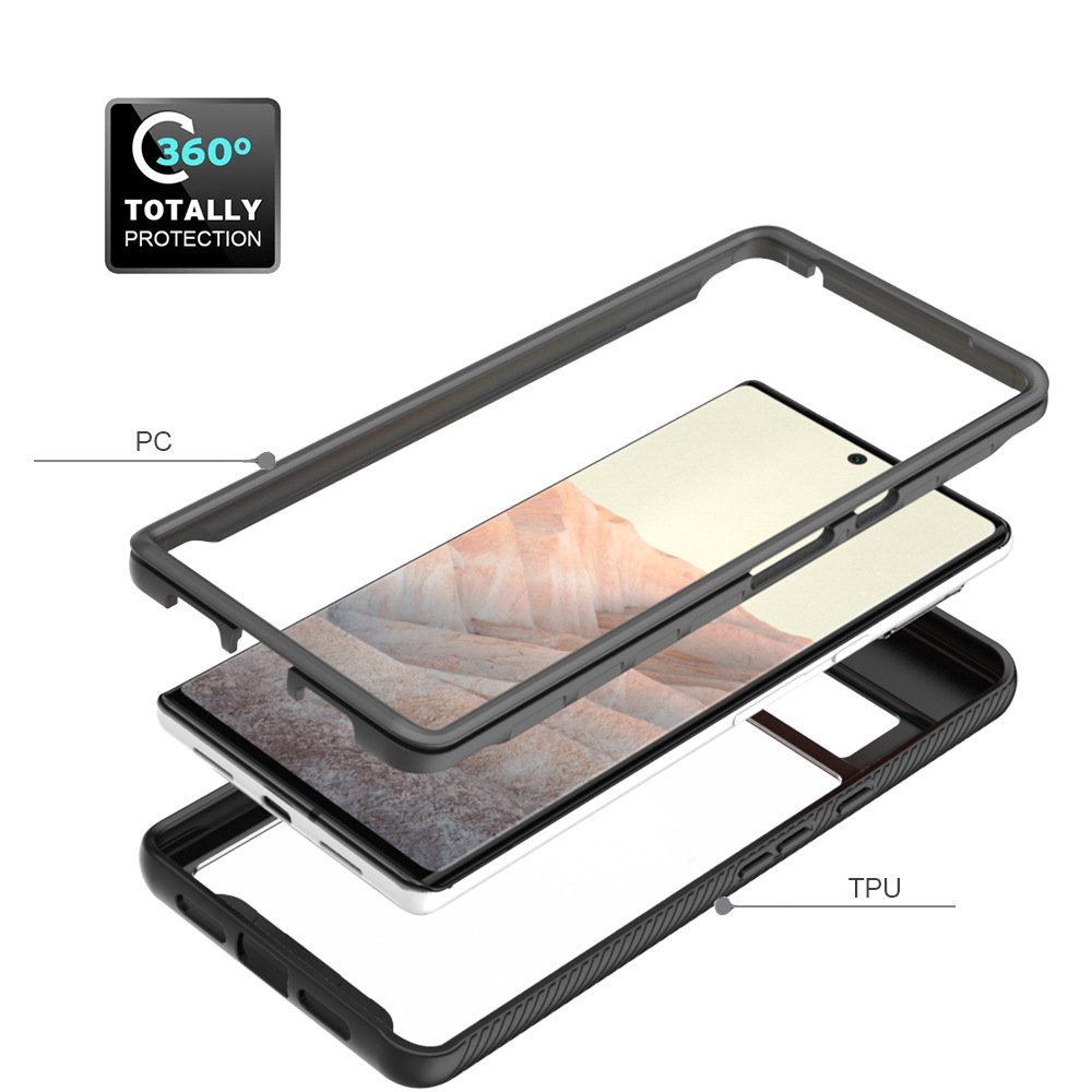 360 Phone Case For Google Pixel 7 7A Full Screen Protector 2 IN 1 TPU PC Shockproof Tough Clear Back Cover