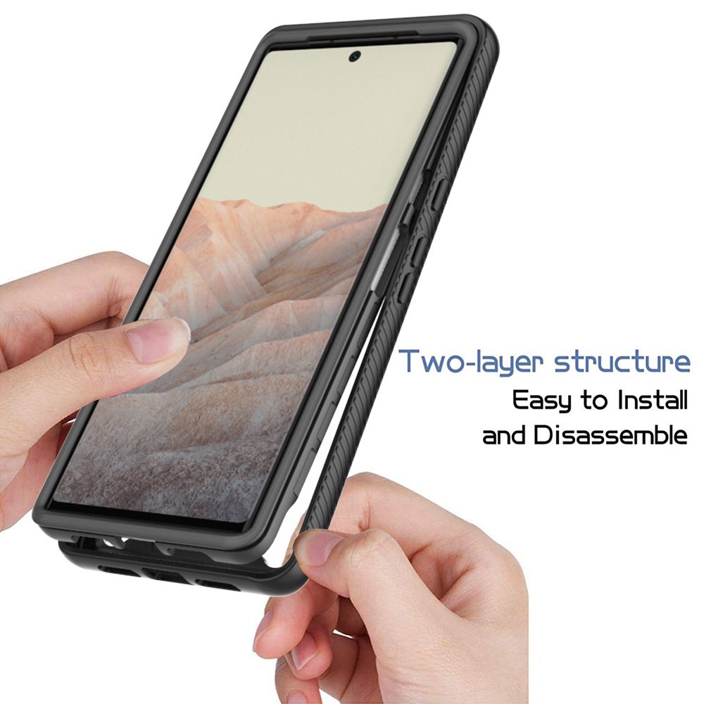 360 Phone Case For Google Pixel 7 7A Full Screen Protector 2 IN 1 TPU PC Shockproof Tough Clear Back Cover