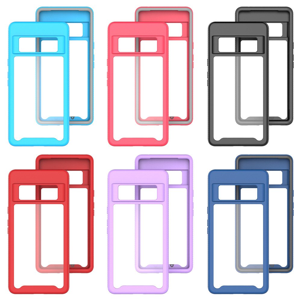 360 Phone Case For Google Pixel 7 7A Full Screen Protector 2 IN 1 TPU PC Shockproof Tough Clear Back Cover