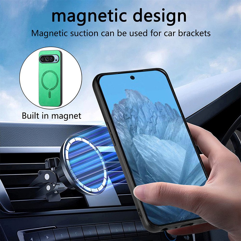 Luxury PU Leather N52 Strong Magnetic Shockproof Mobile Phone Case for Google Pixel 9 Pro