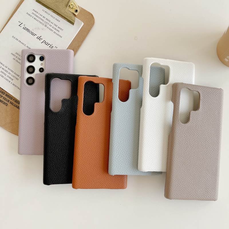 NEW Lichee Pattern PU Leather Phone Case for Samsung S23 Ultra S24 S22 Plus S21 S20 Note20 S10 High Quality Fashion Cover