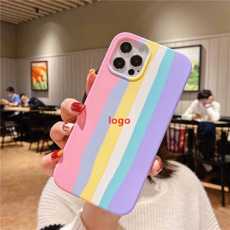2022 Soft Rainbow IMD Printed Back Case Mobile Phone Case for iPhone 12 Pro Max