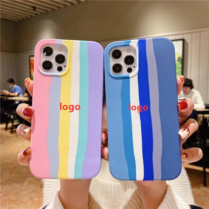 2022 Soft Rainbow IMD Printed Back Case Mobile Phone Case for iPhone 12 Pro Max