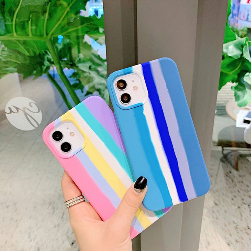 2022 Soft Rainbow IMD Printed Back Case Mobile Phone Case for iPhone 12 Pro Max