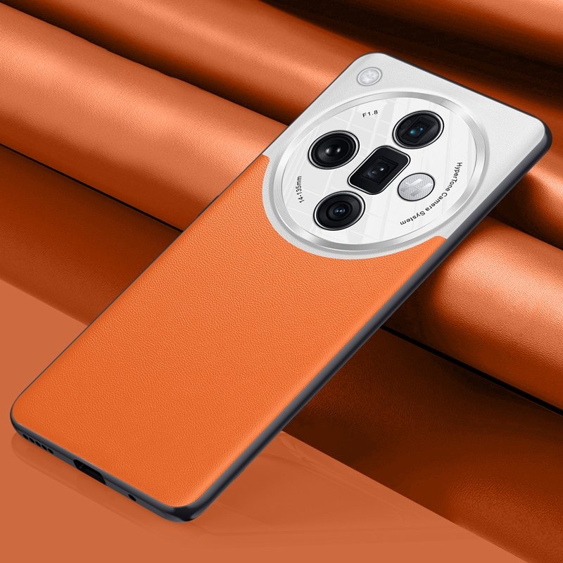 Wholesale Dropshipping For OPPO Find X7 Ultra Plain-leather All-inclusive Shockproof Mobile Phone Case