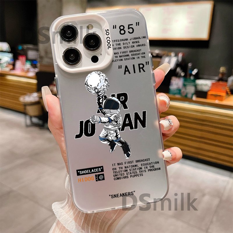 Space Sneakers Phone Case for iPhone 15 14 13 12 11 Pro XR X Xs Max 8 7 Plus Frosted Silicone Cases Soft Back Cover