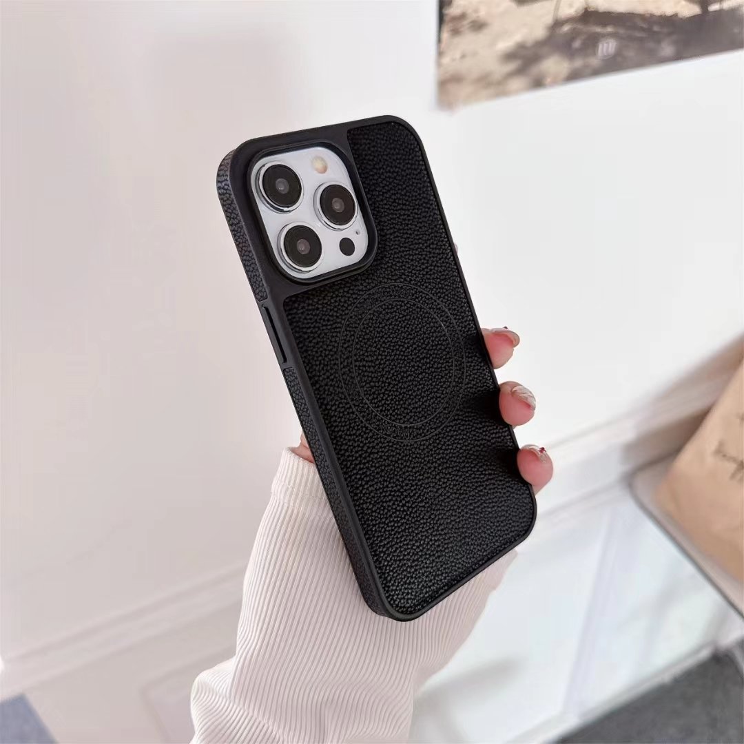 New Wholesale for Iphone 15 Pro Max Mobile Cell Phone Cover Luxury Magnetic Full Grain Artificial Pu Leather Phone Case