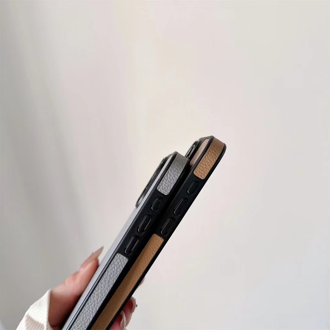 New Wholesale for Iphone 15 Pro Max Mobile Cell Phone Cover Luxury Magnetic Full Grain Artificial Pu Leather Phone Case
