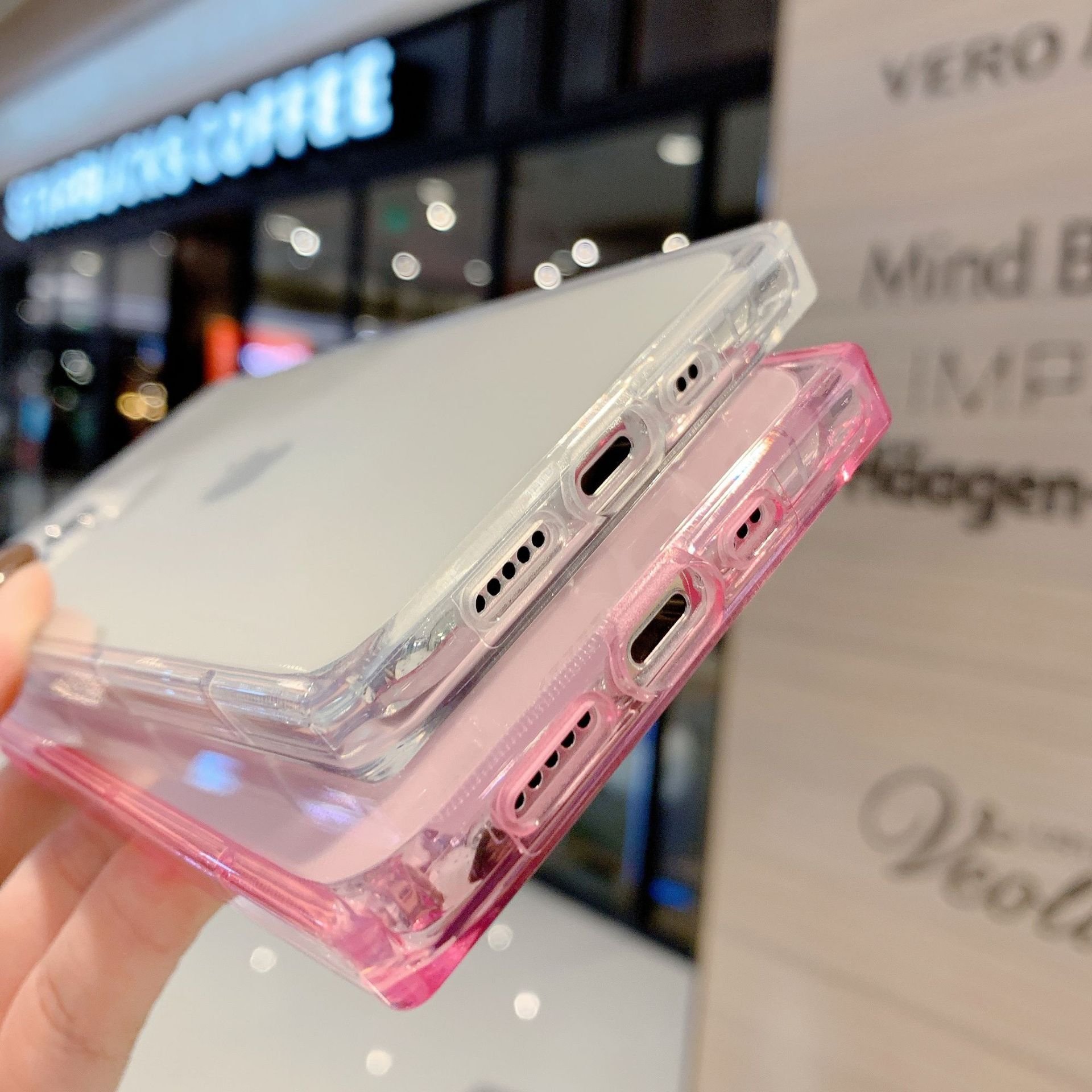 Luxury Fluorescent Color Transparent Phone Case For iPhone 16 Pro Max 15 14 13 12 11 X XS XR 7 8 Plus Clear Soft Silicone Cover