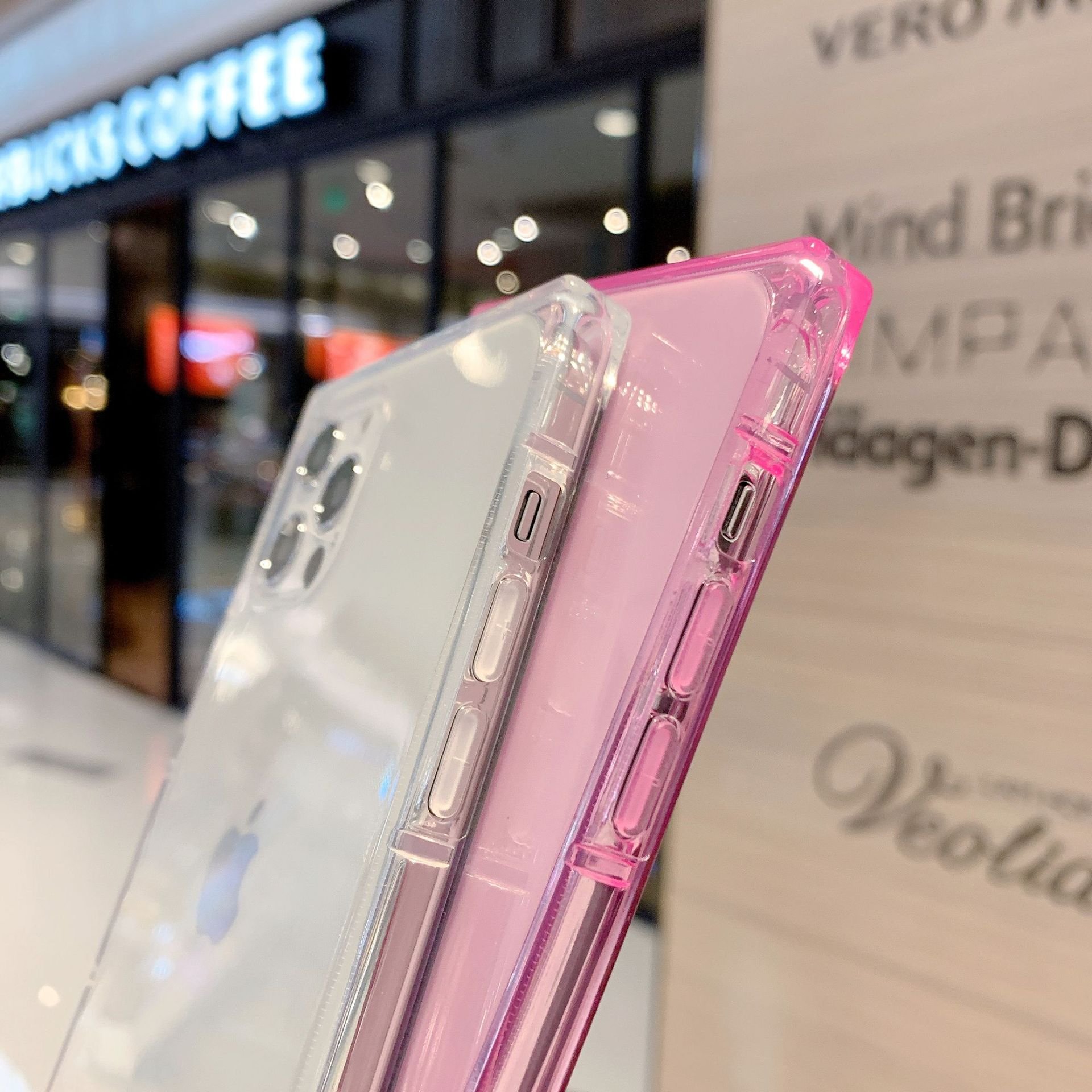 Luxury Fluorescent Color Transparent Phone Case For iPhone 16 Pro Max 15 14 13 12 11 X XS XR 7 8 Plus Clear Soft Silicone Cover